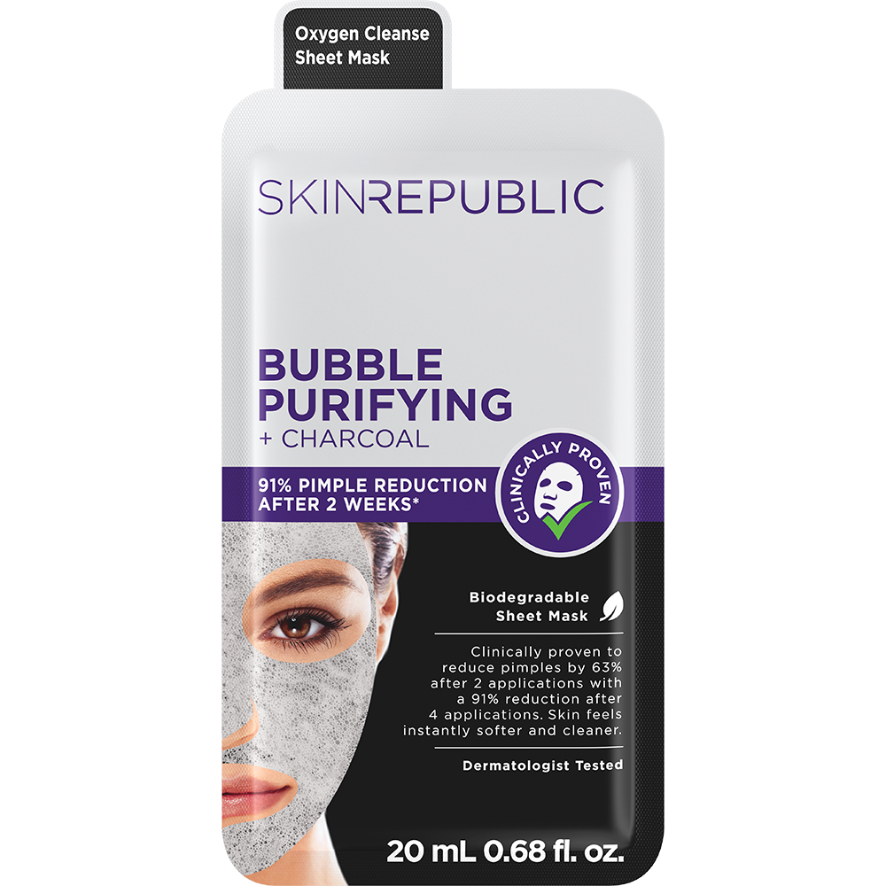 SKIN REPUBLIC Bubble Purifying + Charcoal Face Mask